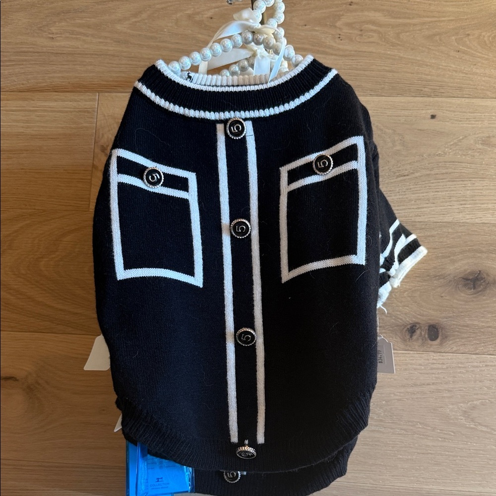 Black and White Dog Sweater